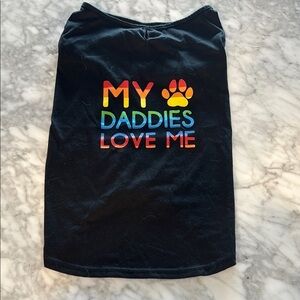 Black Dog Shirt with Rainbow Print